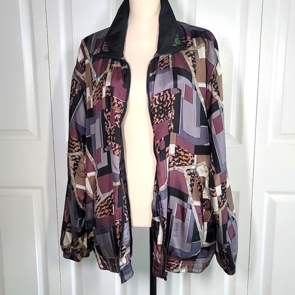 ✨️ VINTAGE 80s Windbreaker Jacket